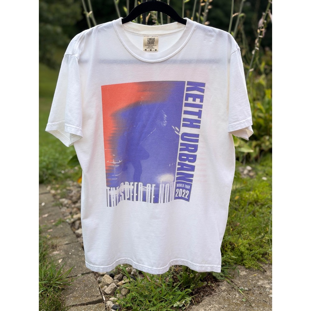 Keith Urban The Speed of Now World Tour 2022 Comfort Colors Graphic Shirt White